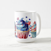 ROOD WIT BLAUW PATRIOTTISCH CUPCAKES KOFFIEMOK (Voorkant rechts)