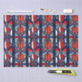 Rood Wit Blauw Patriottisch Gebrandschilderd Glas Tissuepapier (Craft)