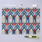 Rood Wit Blauw Patriottisch Gebrandschilderd Glas Tissuepapier (Craft)