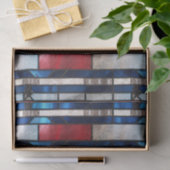 Rood Wit Blauw Patriottisch Gebrandschilderd Glas Tissuepapier (Geschenk)