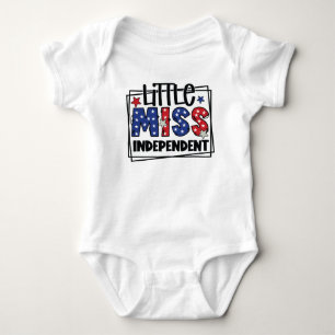 ROOD WIT BLAUW PATRIOTTISCH KLEIN MISS ONAFHANKELI ROMPER