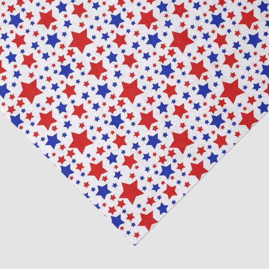 Rood wit blauw Patriottisch sterren Tissuepapier (Detail)