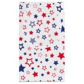 rood wit blauw Patriottisch sterrenpatroon Klein Cadeauzakje (Achterkant)