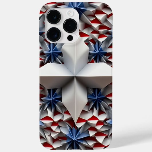 ROOD WIT BLAUW PATRIOTTISCH USA STERREN Case-Mate iPhone CASE (Achterkant)