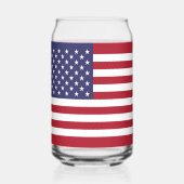 Rood Wit & Blauw Patriottische Amerikaanse Vlag Blikvorm Glas (Achterkant)