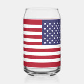 Rood Wit & Blauw Patriottische Amerikaanse Vlag Blikvorm Glas (Rechts)