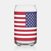 Rood Wit & Blauw Patriottische Amerikaanse Vlag Blikvorm Glas (Links)