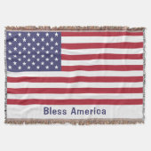 Rood Wit & Blauw Patriottische Amerikaanse Vlag Deken (Voorkant)