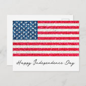 Rood Wit Blauw Patriottische Amerikaanse Vlag Fees Briefkaart (Voorkant / Achterkant)