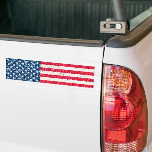 Rood Wit Blauw Patriottische Amerikaanse Vlag Fees Bumpersticker (Op Truck)