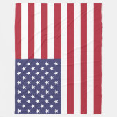 Rood Wit & Blauw Patriottische Amerikaanse Vlag Fleece Deken (Voorkant)