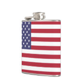 Rood Wit & Blauw Patriottische Amerikaanse Vlag Heupfles (Links)