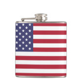 Rood Wit & Blauw Patriottische Amerikaanse Vlag Heupfles (Voorkant)