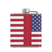 Rood Wit & Blauw Patriottische Amerikaanse Vlag Heupfles (Achterkant)