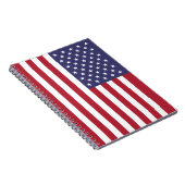 Rood Wit & Blauw Patriottische Amerikaanse Vlag Notitieboek (Rechterzijde)