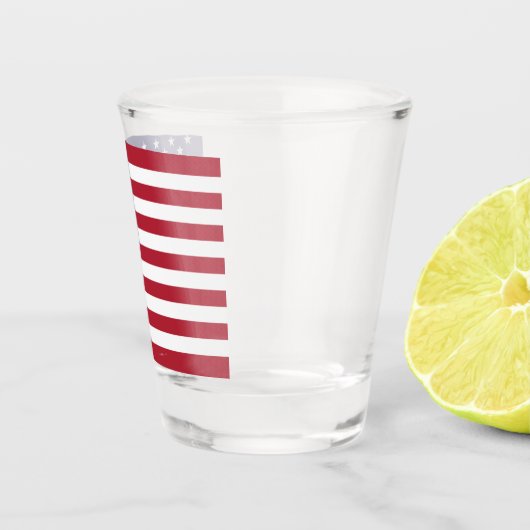 Rood Wit & Blauw Patriottische Amerikaanse Vlag Shot Glas (Rechts)