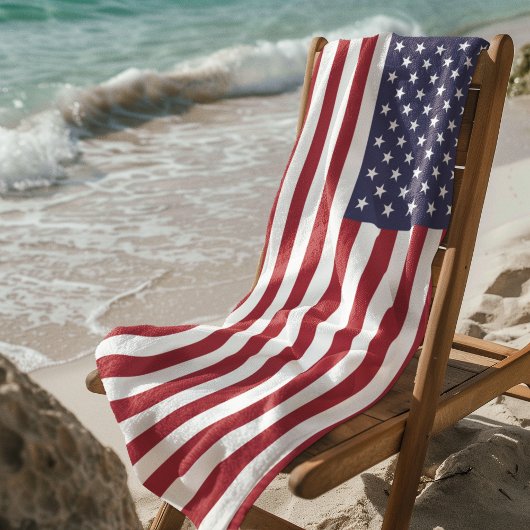 Rood Wit & Blauw Patriottische Amerikaanse Vlag Strandlaken
