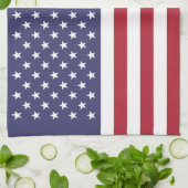 Rood Wit & Blauw Patriottische Amerikaanse Vlag Theedoek (Gevouwen)