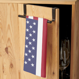 Rood Wit & Blauw Patriottische Amerikaanse Vlag Theedoek
