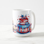 ROOD WIT BLAUW PATRIOTTISCHE CAKES & CUPCAKES KOFFIEMOK (Voorkant rechts)