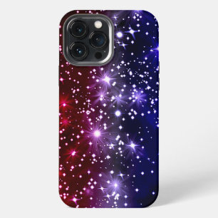 Rood Wit & Blauw Patriottische Glans iPhone 13 Pro Max Hoesje