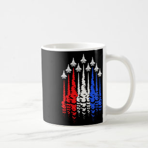 Rood Wit Blauw Patriottische Jets Usa Vlag Mannen Koffiemok