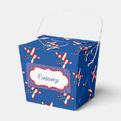 Rood Wit & Blauw Patriottische Sterren Favor Box Bedankdoosjes (Voorkant Zijde)