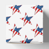 Rood Wit & Blauw Patriottische Sterren Hart Favor Bedankdoosjes (Bovenkant)