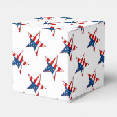 Rood Wit & Blauw Patriottische Sterren Hart Favor Bedankdoosjes (Achterkant)