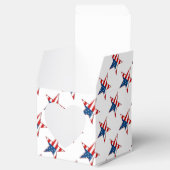 Rood Wit & Blauw Patriottische Sterren Hart Favor Bedankdoosjes (Geopend)
