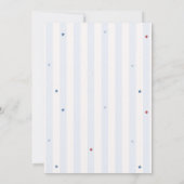 Rood Wit & Blauw Patriottische Uitnodiging voor 1e (Achterkant)