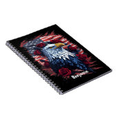 Rood Wit Blauw Patriottische Vlag Adelaar Rozen Jo Notitieboek (Rechterzijde)