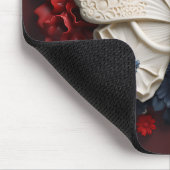 ROOD WIT BLAUW PATRIOTTISCHE VLINDER & BLOEMEN MUISMAT (Hoek)