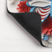 ROOD WIT BLAUW PATRIOTTISCHE VLINDER & BLOEMEN MUISMAT (Hoek)