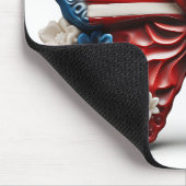 ROOD WIT BLAUW PATRIOTTISCHE VLINDER & BLOEMEN MUISMAT (Hoek)