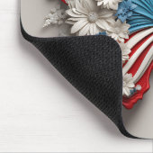 ROOD WIT BLAUW PATRIOTTISCHE VLINDER & BLOEMEN MUISMAT (Hoek)