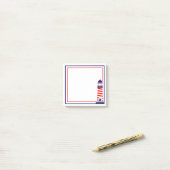 Rood Wit Blauw Patriottische Vuurtoren Post-It Not Post-it® Notes (Op bureau)