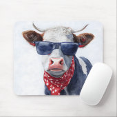 ROOD WIT BLAUW PATRIOTTISCHE WATERVERF KOE MUISMAT (Met muis)