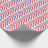 rood wit blauw patroon cadeaupapier (Hoek)