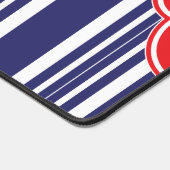 Rood, Wit, Blauw Patroon Decoratieve Bureaumat (Hoek)
