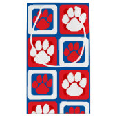 Rood, Wit & Blauw Pawprint Klein Cadeauzakje (Achterkant)