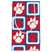 Rood, Wit & Blauw Pawprint Klein Cadeauzakje (Voorkant)