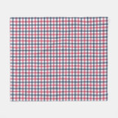 Rood Wit Blauw plaid Fleece Deken (Voorkant (Horizontaal))