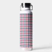 Rood Wit Blauw plaid Waterfles (Achterkant)