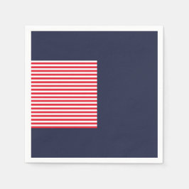Rood Wit & Blauw Plezierige Patriottische Viering Servet