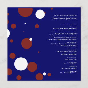 Rood, wit, blauw poka-weddenschap programmakaart