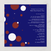 Rood, wit, blauw poka-weddenschap programmakaart (Voorkant)