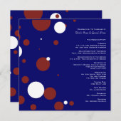 Rood, wit, blauw poka-weddenschap programmakaart (Voorkant / Achterkant)