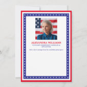 Rood Wit Blauw Politieke Fundraiser Genomineerde F Kaart (Achterkant)