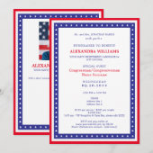 Rood Wit Blauw Politieke Fundraiser Genomineerde F Kaart (Voorkant / Achterkant)